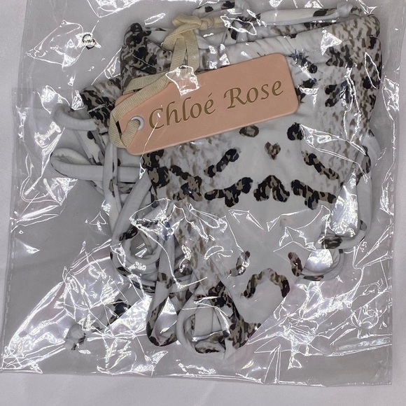 CHLOE ROSE bikini top snake print size small - Picture 2 of 7